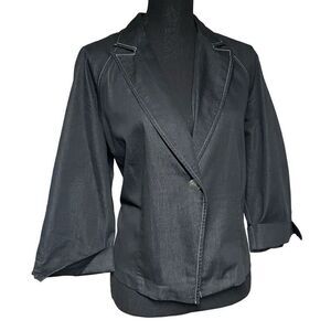 Requirements Dark Blue Denim Lightweight Blazer